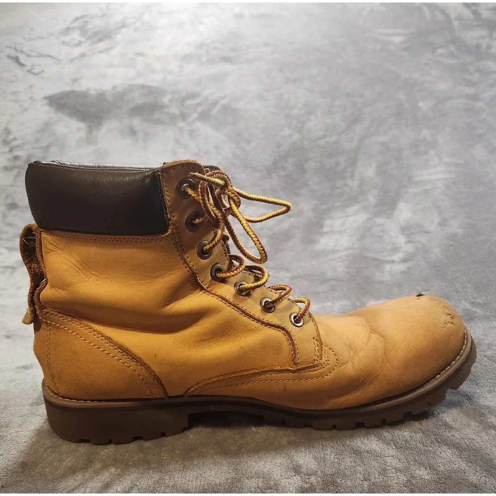 Timberland Boots Mens 11 Beige Wheat Nubuck Leather 6
